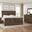 Heritage Cobblestone Oak Mansion Bedroom Set With Decorative Side Rails