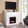 Highgate Faux Cararra Marble Touch Screen Electric Media Fireplace In White