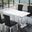 Holstebro 60 Inch Dining Table In Silver and White