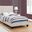 Homeroots Beige Solid Wood Mdf Foam And Linen Twin Size Bed