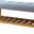 Homeroots Blue And Oak Simple Bench