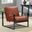 Homeroots Camel Leather Accent Chair
