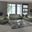 Homeroots Captivating Grey Leather Sofa