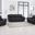 Homeroots Chic Black Leather Sofa Set