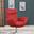 Homeroots Contemporary Red Leather Lounge Chair