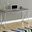 Homeroots Dark Taupe Particle Board And Chrome Metal Computer Desk