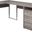 Homeroots Dark Taupe Silver Particle Board Hollow Core Metal Computer Desk 333443