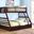 Homeroots Espresso Pine Wood Twin X L Over Queen Bunk Bed 285312