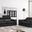 Homeroots Modern Black Leather Sofa And Loveseat 343844