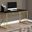Homeroots Particle Board And Gold Metal Computer Desk