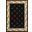 Polypropylene Black Area Rug - 5' x 8'