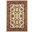 Homeroots Polypropylene Ivory And Red Area Rug 350459