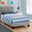Homeroots Solid Wood Mdf Foam And Linen Twin Size Bed