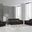 Homeroots Sturdy Black Leather Sofa Set