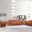 Homeroots Sturdy Camel Leather Sofa Set
