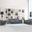 Homeroots Sturdy Dark Grey Leather Sofa Set