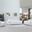 Homeroots Sturdy White Leather Sofa Set