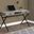 Homeroots Taupe Reclaimed Wood Particle Board And Black Metal Computer Desk
