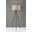 Homeroots Walnut Metal Floor Lamp 372908
