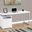 Homeroots White Particle Board And Silver Metal Computer Desk