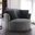 Hoople Swivel Chair In Channeled In Dark Gray