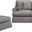 Horizon 3 Piece Slipcovered Living Room Set In Gray