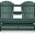 Hyland Wave Outdoor Loveseat Glider In Green