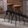 Industrial 29 Inch Metal Barstool Set of 2 In Matte Black