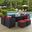 Inverse 9-Piece Outdoor Patio Dining Set In Espresso Red