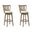 Isla 26 Inch Counter Height Swivel Barstool Set of 2 In Cream and Putty Brown
