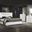 Ives Panel Bedroom Set with LED Headboard In White High Gloss