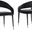 Jacques Velvet Black Dining Chair Set of 2