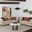 Jade Chenille Upholstered Sculpted Track Arm Living Room Set In Latte