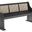 Jade Dining Bench with Tufted Seat Back In Beige Linen and Dark Gray Wood