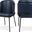 Jagger Vegan Leather Dining Chair Set of 2 In Navy and Matte Black