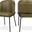 Jagger Vegan Leather Dining Chair Set of 2 In Olive