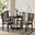 Jamie Modern 5-Piece Dining Set In Beige Fabric and Dark Brown Finished Wood