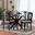 Jana Fabric and Wood 5-Piece Dining Set In Sand and Dark Brown