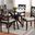 Jana Modern and Contemporary Grey Fabric Upholstered and Dark Brown Finished Wood 5-Piece Dining Set