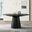 Jasper 59 Inch Round Dining Table In Ebony Black