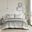 Jaxon Stripe 7 Piece King Comforter Set with Bed Sheets In Green and Grey