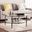 Jaymes Metal-Glass Round Cocktail Table In Black