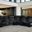 Jazz 117 Inch Leather Aire Transformer Power Reclining Sectional Sofa In Black
