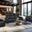 Jazz Leather Aire Transformer Power Reclining Living Room Set In Black