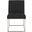 Jenette Linen Fabric Dining Chair In Black/Silver