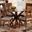 Jessie Modern and Contemporary Grey Fabric Upholstered and Walnut Brown Finished Wood 5-Piece Dining Set