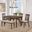 Joanna Rectangular Dining Set In Brown