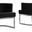 Joe Accent Chair In Black Velvet and Silver Chrome Base