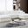 Johanna Linen Textured Fabric 3-Piece Sectional In White/Natural