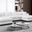 Johanna Linen Textured Fabric 3-Piece Sectional In White/Black